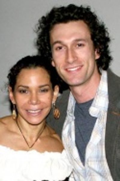 Daphne Rubin-Vega and Les Miserables castmate Aaron Lazar Photo