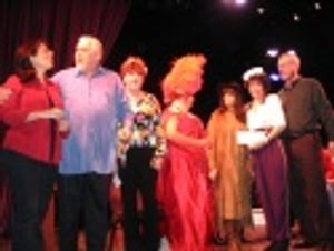Christine Pedi, Jim Brochu,Â EthelÂ Merman impersonators, and Steve Shalchlin Photo