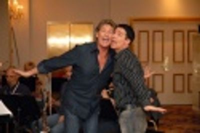 David Hasselhoff and Rich Affannato rehearse "Keep It Gay" Photo