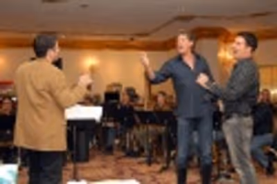 Conductor Keith Thompson, David Hasselhoff and Rich Affannato Photo