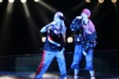 Andrew Cassese as Paul Allen and Jim Poulos Photo