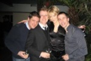 The Spamalot "Foodies" Christopher Sieber, Tom Goodman-Hill (Lancelot) Hannah Wadding Photo