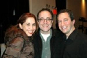 Andrea Burns (In the Heights), Adam Heller (Rags) and Musical Director Michael Lavine Photo