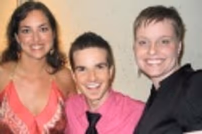 Upcoming South Africa program on-camera hosts and benefit attendees Sarah Sakaan, Chr Photo