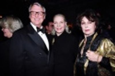 Mike Nichols, Lauren Bacall and Ellen Adler Photo