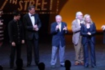 Rich Affannato, David Hasselhoff, Mel Brooks, Thomas Meehan and Susan Stroman at curt Photo
