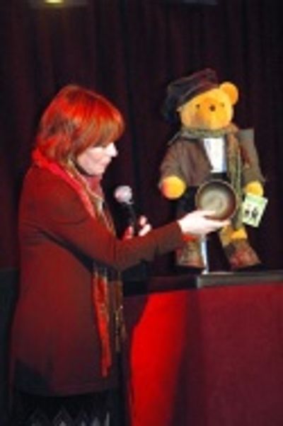 Alice Playten with Oliver! Oliver Twist Bear Photo