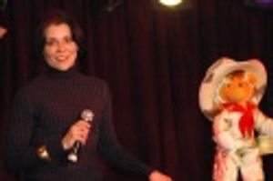 Dana Moore with The Will Rogers Follies Will-A-Mania Bear Photo