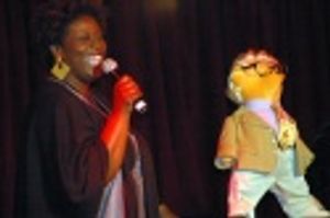 Capathia Jenkins and Martin Short: Fame Becomes Me Jiminy Glick Bear Photo