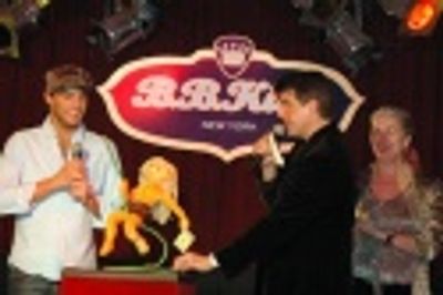 Josh Strickland, Bryan Batt and Lorna Kelly with Tarzan Bear Photo