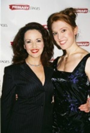 Michele Ragusa (Corinna) and Elisa Van Duyne (Trenchcoat Chorus/Dance Caption) Photo