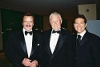 
Robert Goulet, Orson Bean and Michael Feinstein  Photo