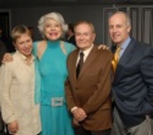 Amber Edwards, Carol Channing, Jerry Herman and Joe Benincasa Photo