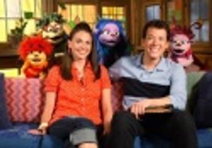 John Tartaglia with recent "Sprites" guest star Sutton Foster Photo
