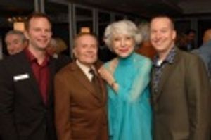 Jerry Herman and Carol Channing flanked by David Brinkman (Exec. Director, DAP) and K Photo
