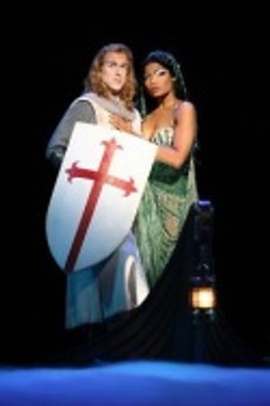 Anthony Holds and Pia Glenn as Sir Galahad and Lady of the Lake Photo