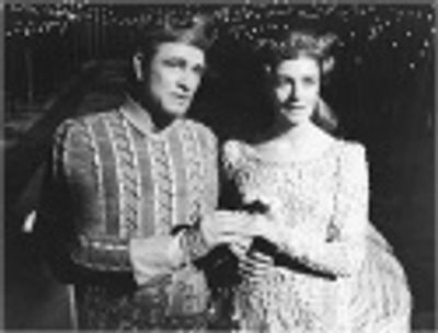 Richard Harris with Vanessa Redgrave in the film version of Camelot Photo