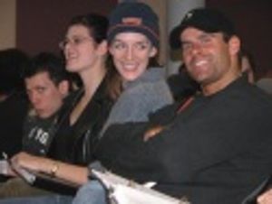 Kate, Julia, Cameron and a quizzical John Tartaglia Photo