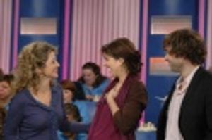 Laura Savini (VP of WLIW) interviews Stephanie J. Block and Hadley Fraser Photo