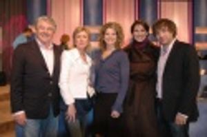 John McColgan, Moya Doherty, Laura Savini, Stephanie J. Block and Hadley Fraser Photo