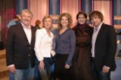 John McColgan, Moya Doherty, Laura Savini, Stephanie J. Block and Hadley Fraser Photo