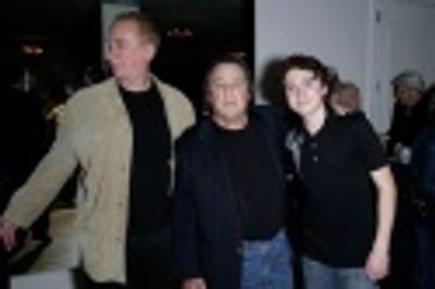 Director Paul Mazursky (Center) with "The Catskill Sonata" actors Elya Baskin (L) & D Photo