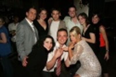 Back) Chris Isaacson, Julie Reiber, Chad Kimball, Trapper Felides, Carole Bufford, Ji Photo