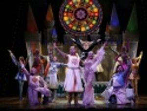 John O'Hurley, Nikki Crawford and the Las Vegas cast of "Spamalot" Photo