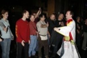 David Eggers with David Hyde Pierce and cast Photo