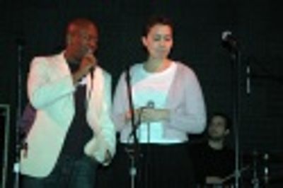 Tituss Burgess and Cassondra Kellam sing "The Next Ten Minutes" Photo
