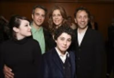 (L-R) Emma Hunton, Bronson Pinchot, Rita Wilson, Hudson Thames and Director Leonard F Photo