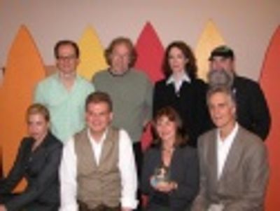 John, and Richard with the show's producers Photo