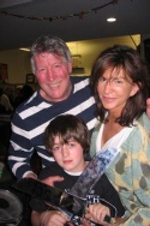 David Geiser and Mercedes Ruehl with son and Hayground student Jake Ruehl Photo