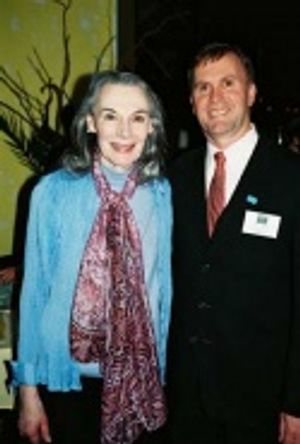 Marian Seldes and Michael Adams (S.A.G.E. Exec. Director) Photo