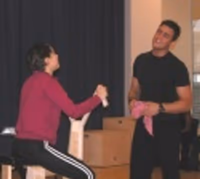 Cheyenne Jackson and Jenn Gambatese Photo