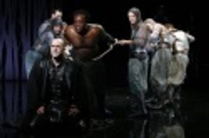 Chris Genebach and Peter Macon with members of the ensemble Photo