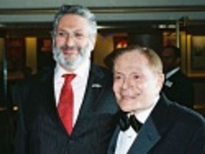Harvey Fierstein and Jerry Herman arrive on the scene  Photo
