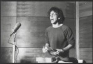 Lonny Price at the recording session of Merrily We Roll Along.  Photo