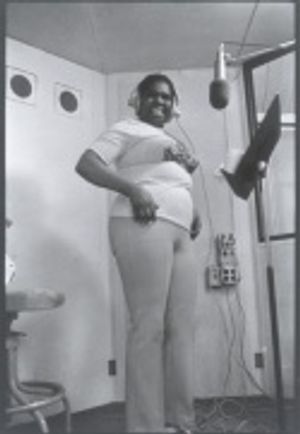 Linda Hopkins at the recording session of Inner City. Photo