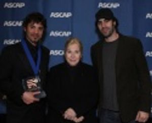 Erran Baron Cohen, ASCAP President and Chairman Marilyn Bergman and Sacha Baron Cohen Photo