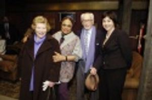 Anne Jackson, Eartha Kitt, Eli Wallach and Elisabeth Morton, president, Westport Coun Photo