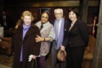 Anne Jackson, Eartha Kitt, Eli Wallach and Elisabeth Morton, president, Westport Coun Photo