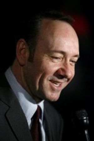 Kevin Spacey answers questions from the television press Photo