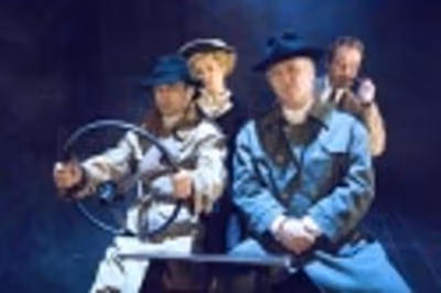 Simon Gregor, Rachel Pickup, Robert Portal and Jimmy Chisholm in The 39 Steps by Shau Photo