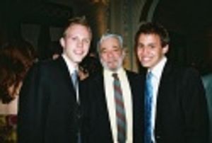 Justin Paul, Stephen Sondheim and Benj Pasek Photo