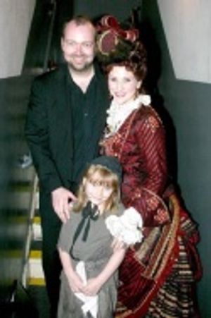 Ray Fellman with Tess Adams of Les Miserables, and her mother, The Phantom of the Ope Photo