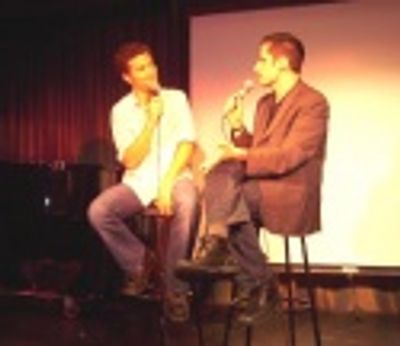 Justin Guarini and Host Seth Rudetsky (photo by Patrice Kraus) Photo