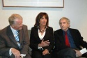 Horn Prize-winner John Austin Connolly, Mercedes Ruehl and Edward Albee Photo