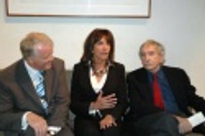 Horn Prize-winner John Austin Connolly, Mercedes Ruehl and Edward Albee Photo