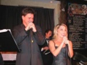 Hunter Foster, now in The Producers joins wife Jen on stage Photo